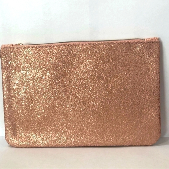 ipsy Handbags - Ipsy sparkle pebbled pink makeup pouch